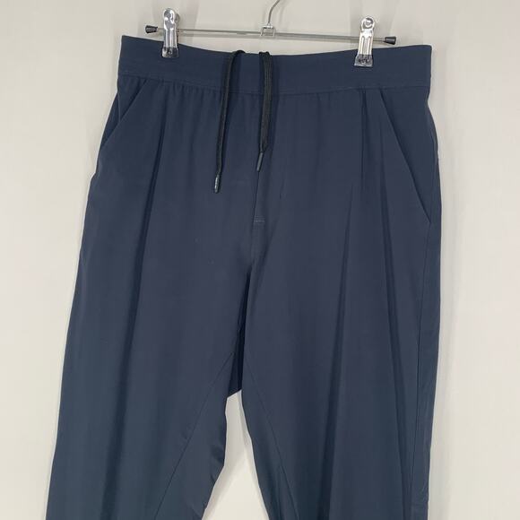 Public Rec Men Jogger Pants 30 Blue Casual Pants Drawstring Ankle Zip 29 - Picture 2 of 11
